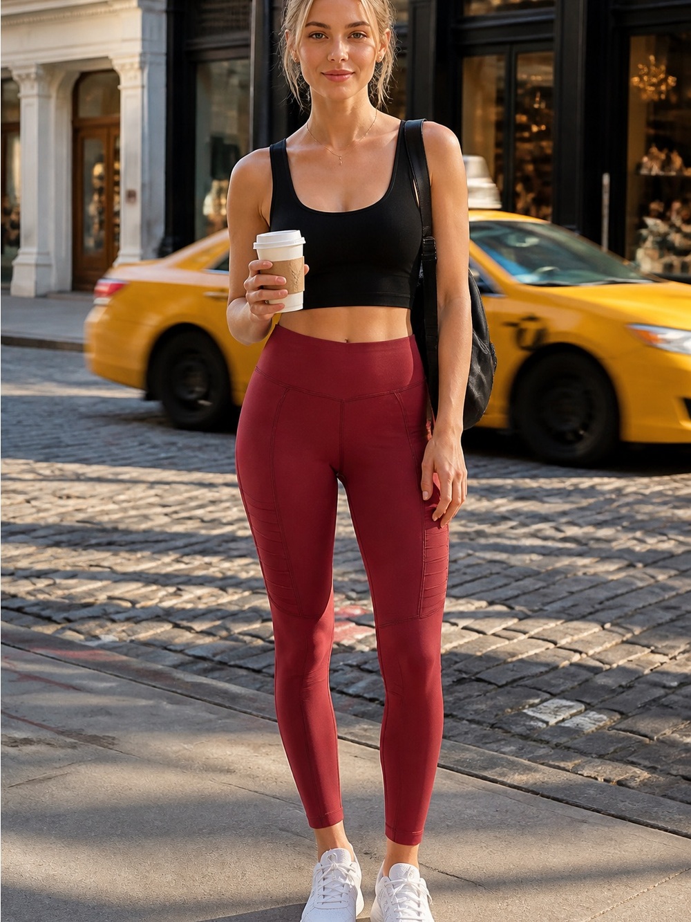 Smartwool Burgundy High-Rise Performance Leggings
